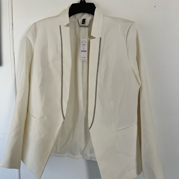 Halogen White Black Womens Blazer - Picture 2 of 10